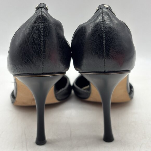 Steve Madden Studded Pumps Pointed Toe Black Leather US Size 7 M Y2K - Picture 8 of 15